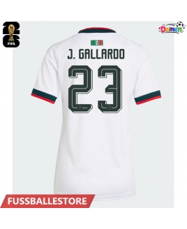 Günstige Mexiko Jesus Gallardo #23 Auswärtstrikot Damen WM 2026 Kurzarm